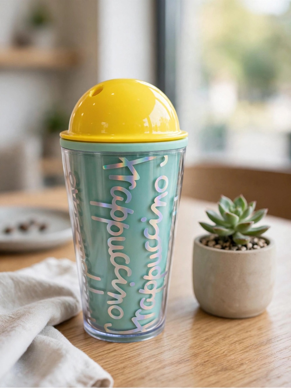 Starbucks Frappuccino Cold Cup - Blue & Yellow